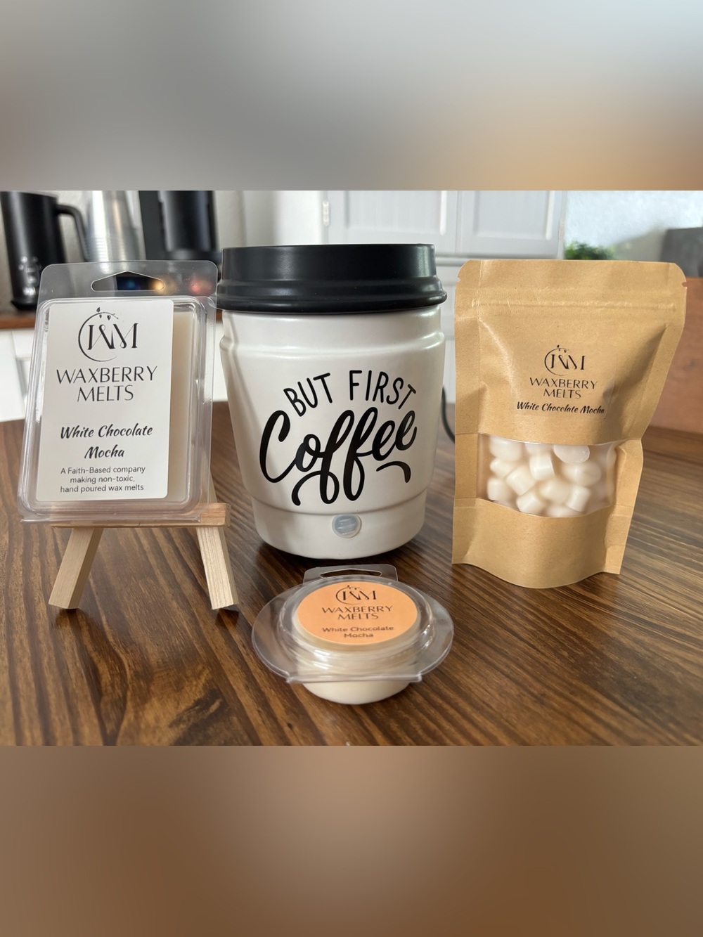 "But First Coffee" Electric Wax Warmer With Scented Wax Melts